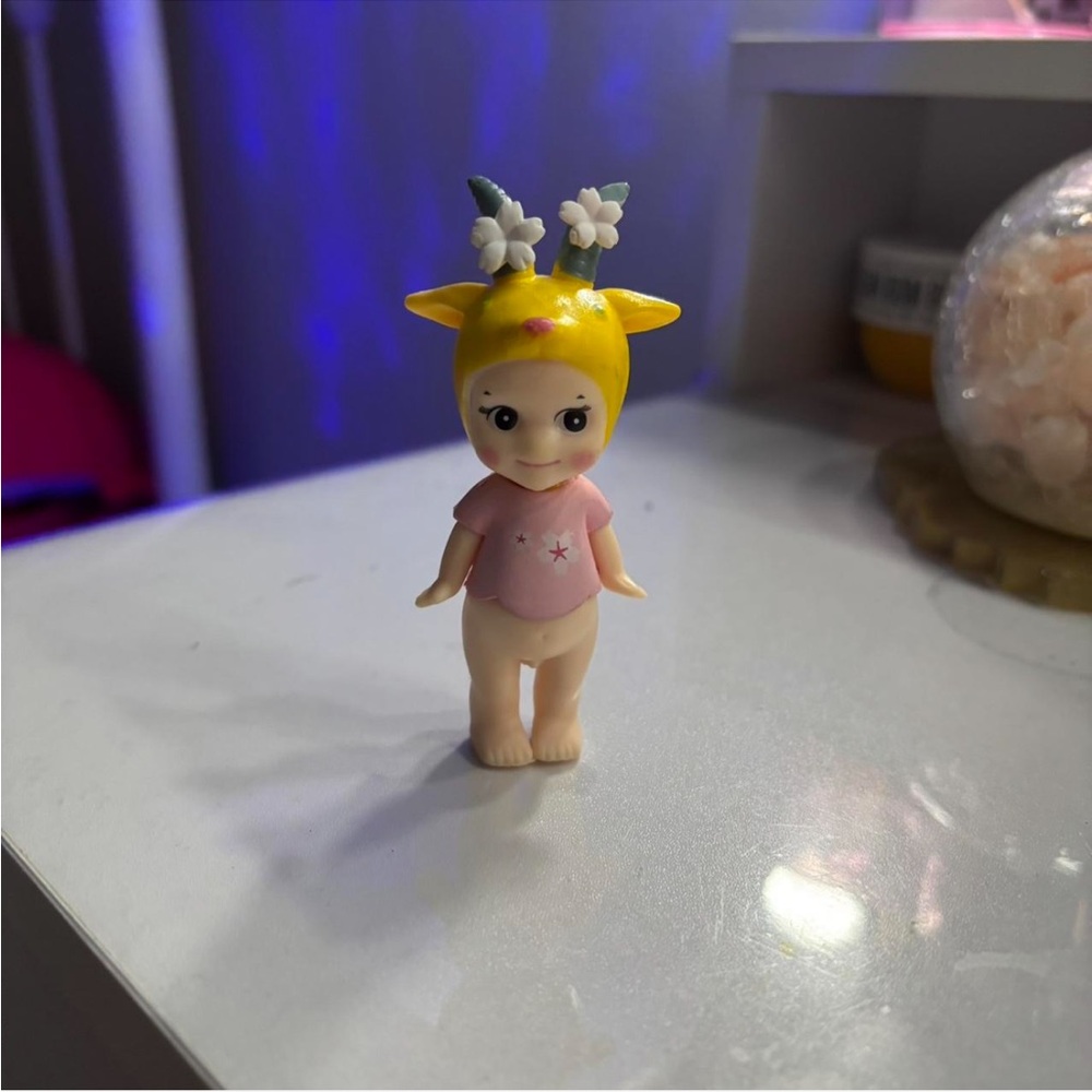 Charming Yellow and Pink Doll with Floral Headpiece